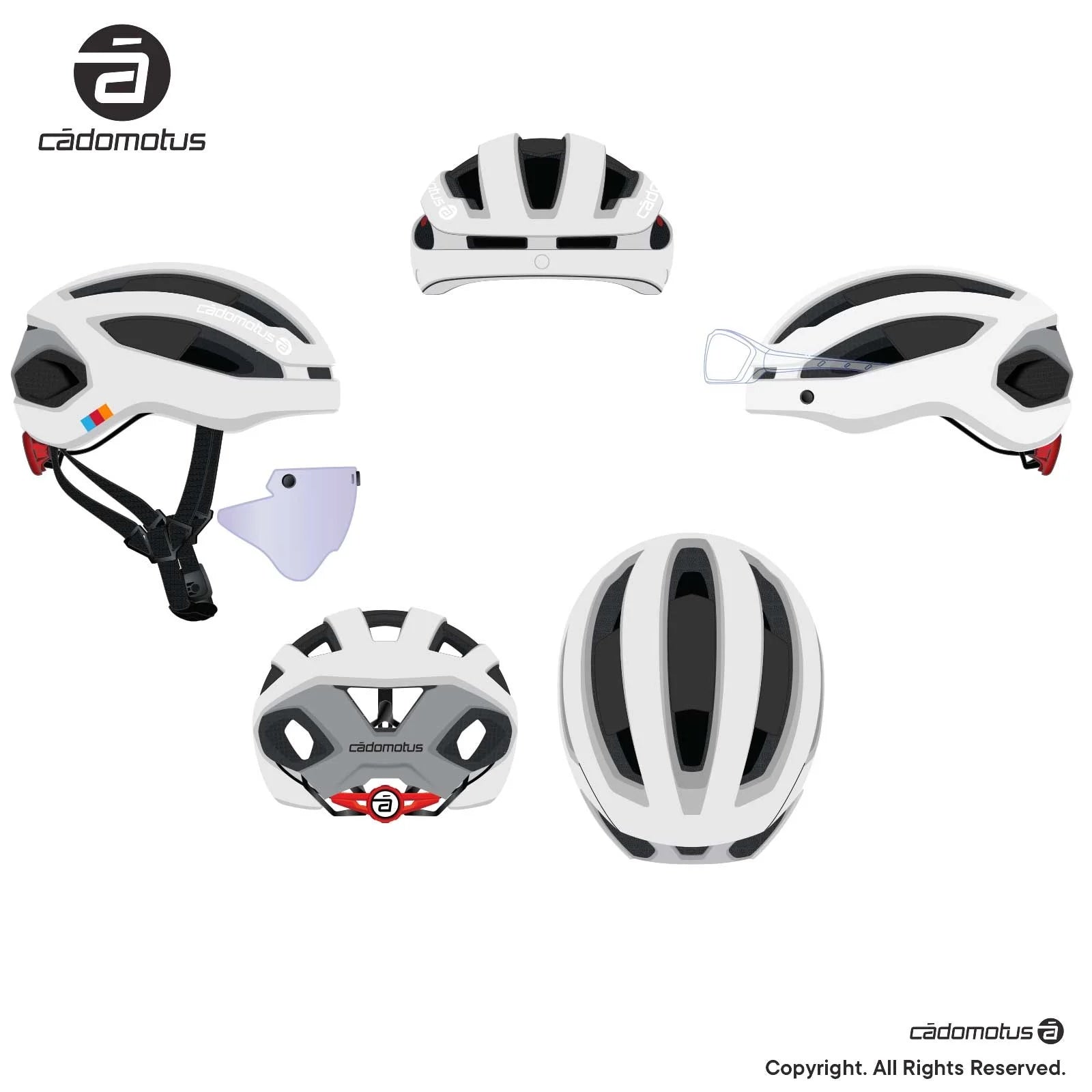 Sigma-II Aero Cycling helmet with visor